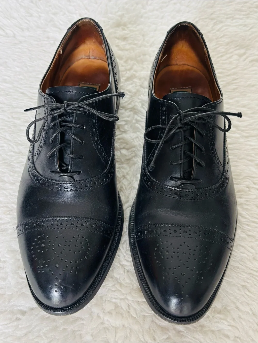 Cole Haan Black leather Lace up Oxfords Shoes size 10.5 D